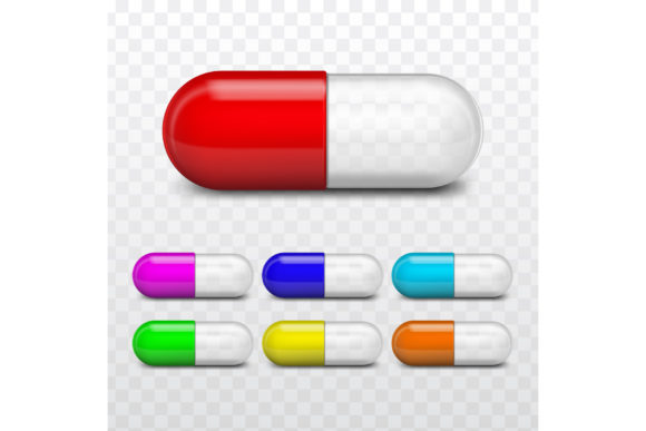 Download Pharmaceutical Medicament Capsules Set - Medicament Collection