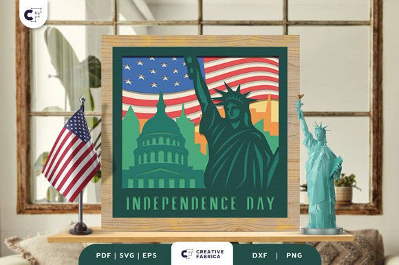Download American Independence Day 3D Paper Cut - Independence day 3d paper cut Collection
