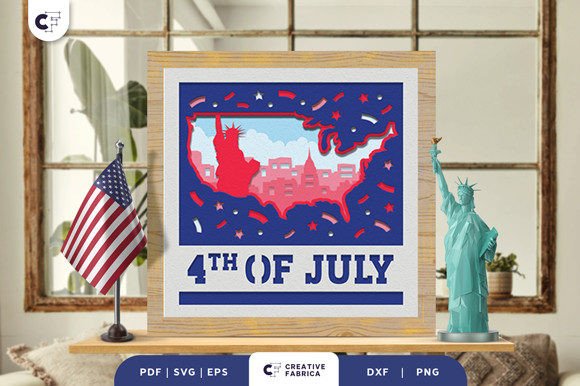 Download American Landmark 3D Paper Cut SVG - Premium Resources